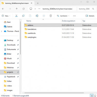Schnellzugriff für Projekte und addons.jpg