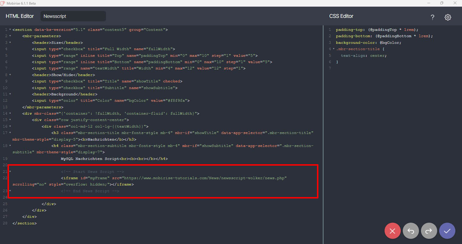Iframe Code