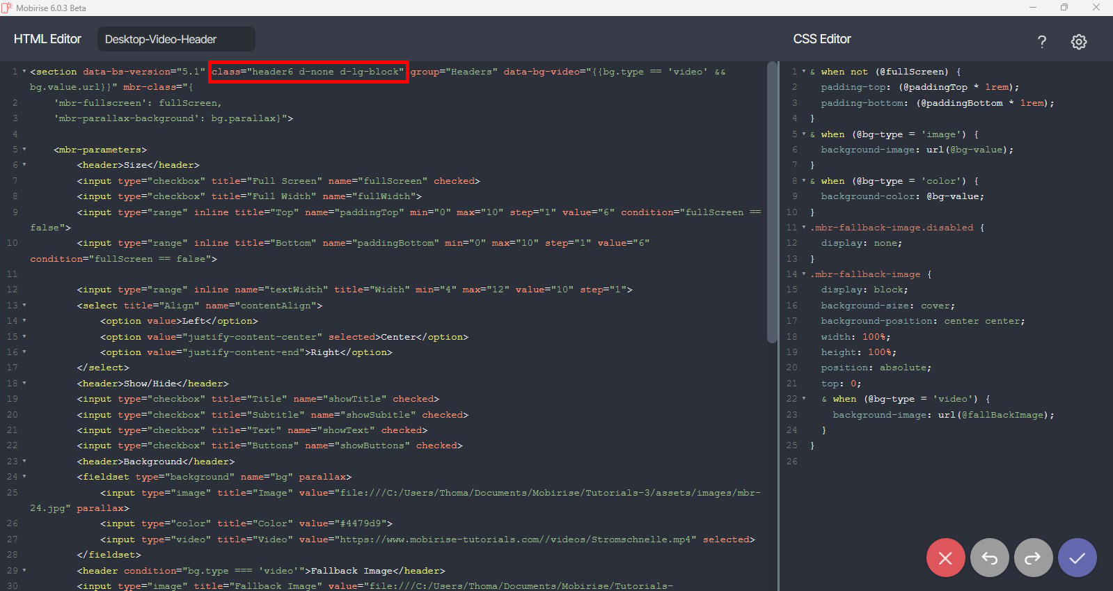 HTML im Code-Editor Code Editor