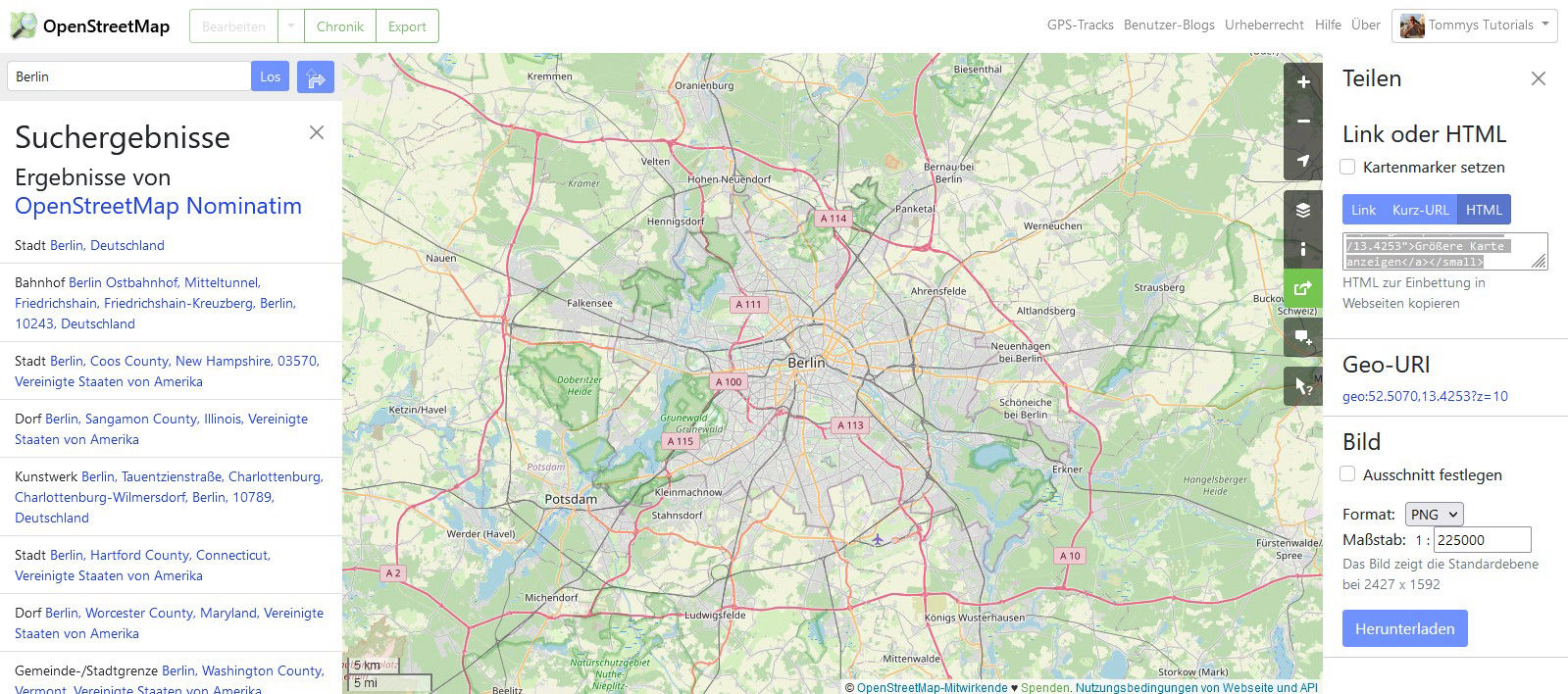OpenStreetMap Karte